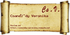 Csanády Veronika névjegykártya