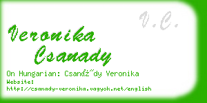 veronika csanady business card